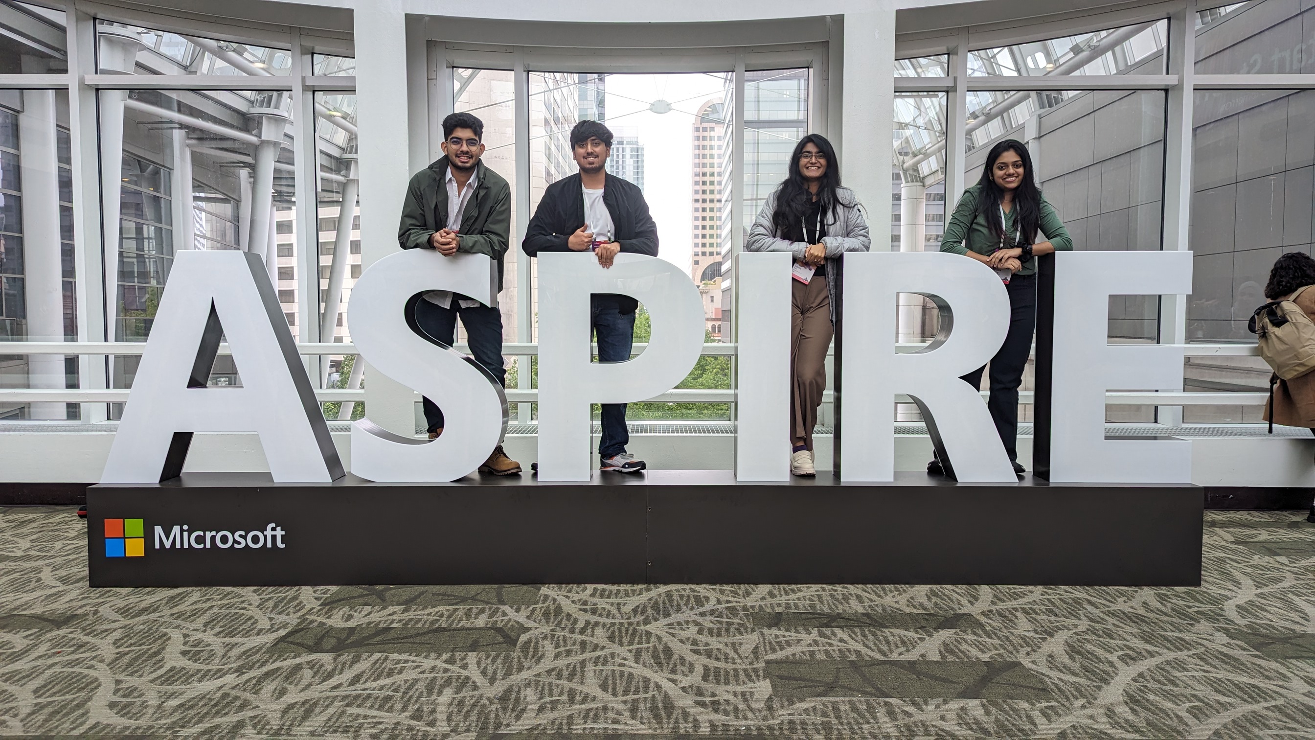 Picture with Aspire Letters