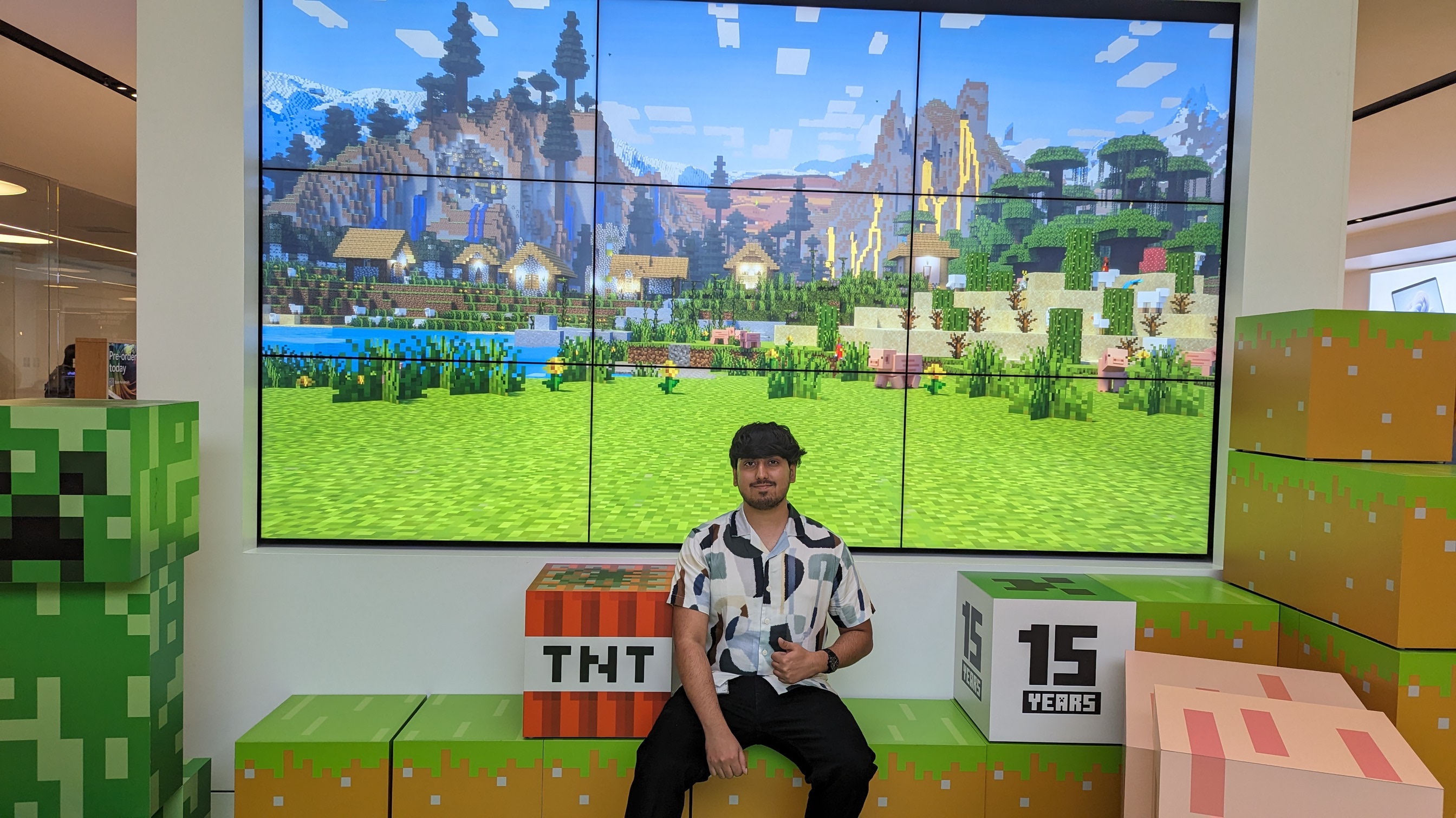 Picture with Minecraft Background